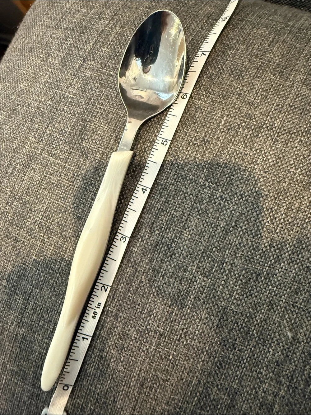 Cutco White Pearl Handle 7.25” Dinner Teaspoons Set of 6 Discontinued Flatware